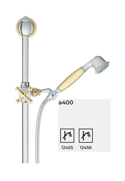 Stil Duschset mit Brausestange, messing